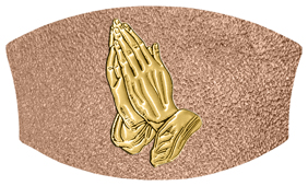 DNSWILL 516 GD SH BZ Gold Praying Hands Shimmer Bronze